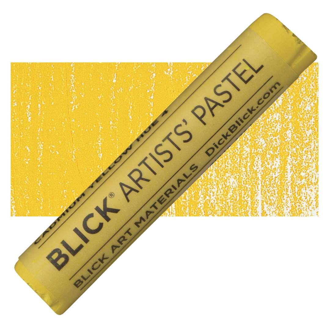Open in modal - Blick Artists' Soft Pastel - Cadmium Yellow Hue 4 pastel and swatch