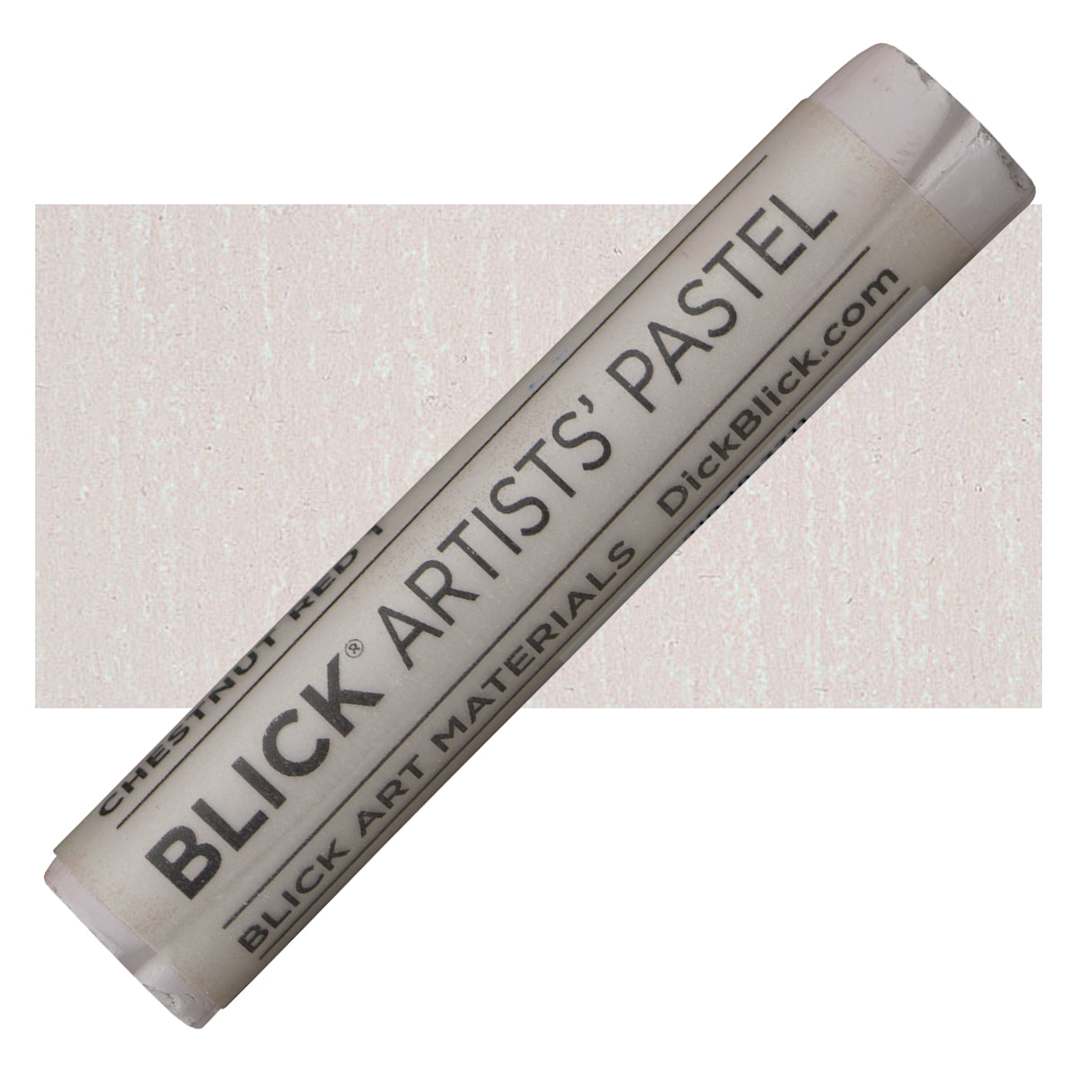 Open in modal - Blick Artists' Soft Pastel - Chestnut Red 1 pastel and swatch