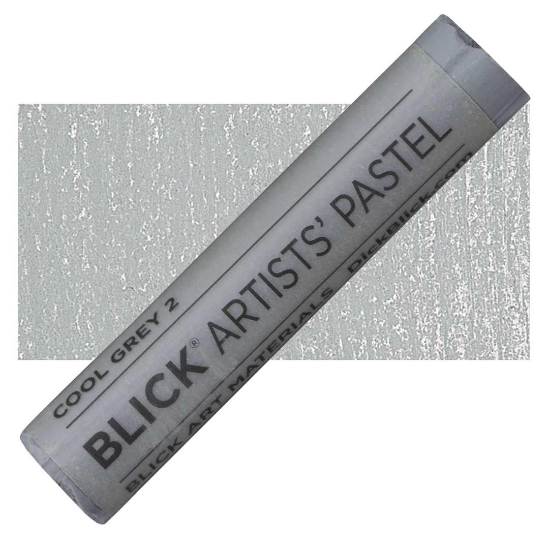 Open in modal - Blick Artists' Soft Pastel - Cool Gray 2 pastel and swatch