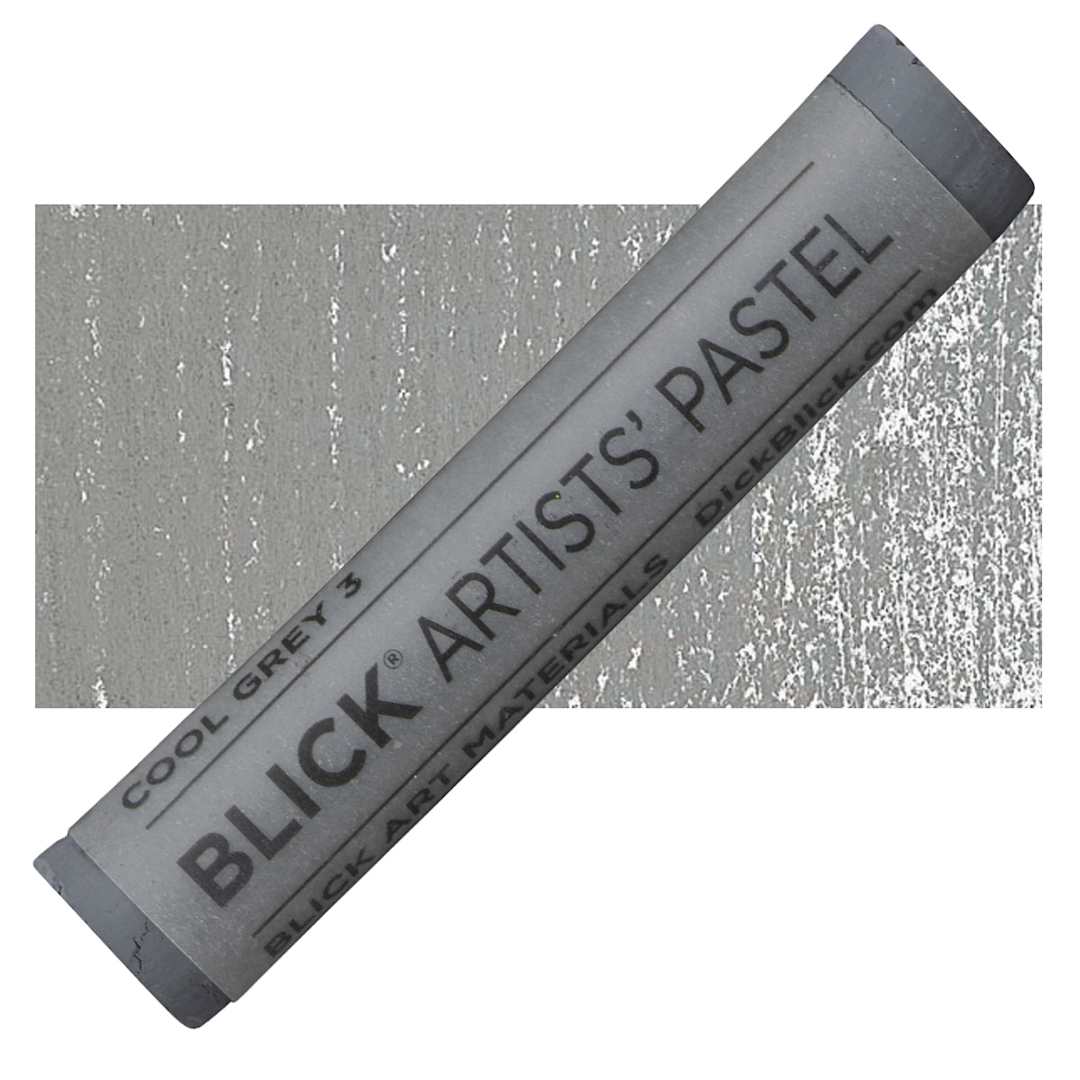 Open in modal - Blick Artists' Soft Pastel - Cool Gray 3 pastel and swatch
