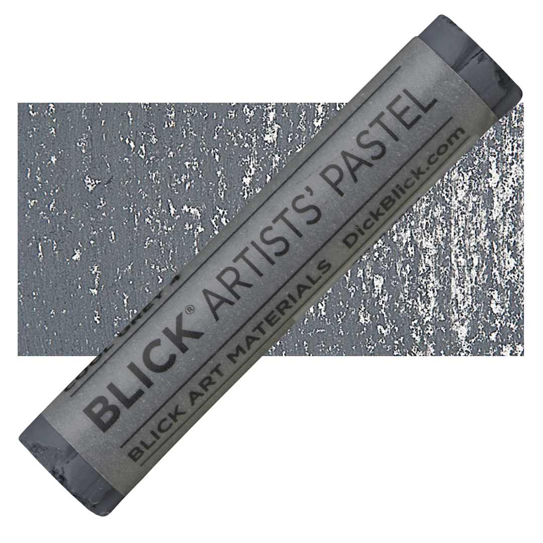 Open in modal - Blick Artists' Soft Pastel - Cool Gray 4 pastel and swatch