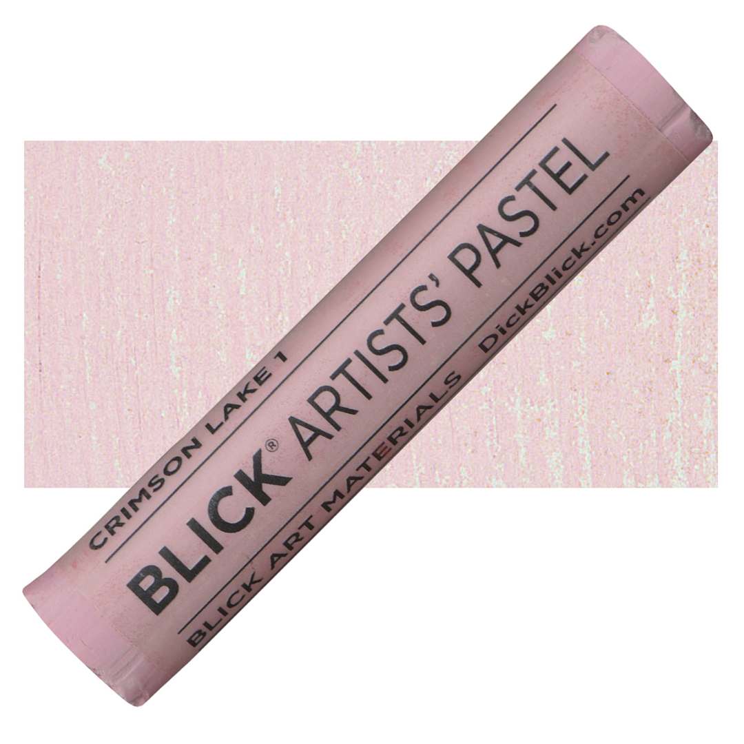 Open in modal - Blick Artists' Soft Pastel - Crimson Lake 1 pastel and swatch