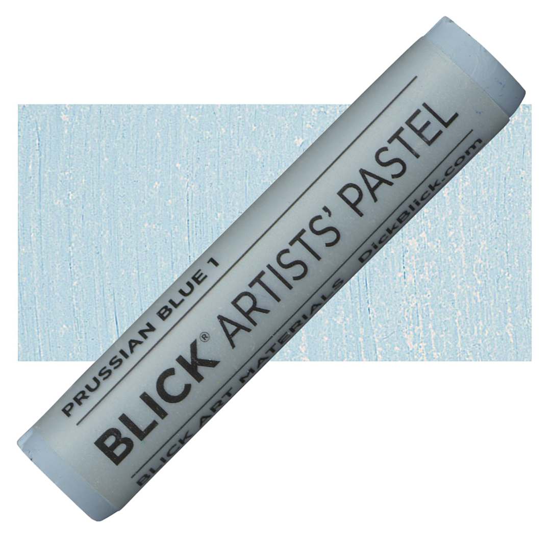 Open in modal - Blick Artists' Soft Pastel - Prussian Blue 1 pastel and swatch