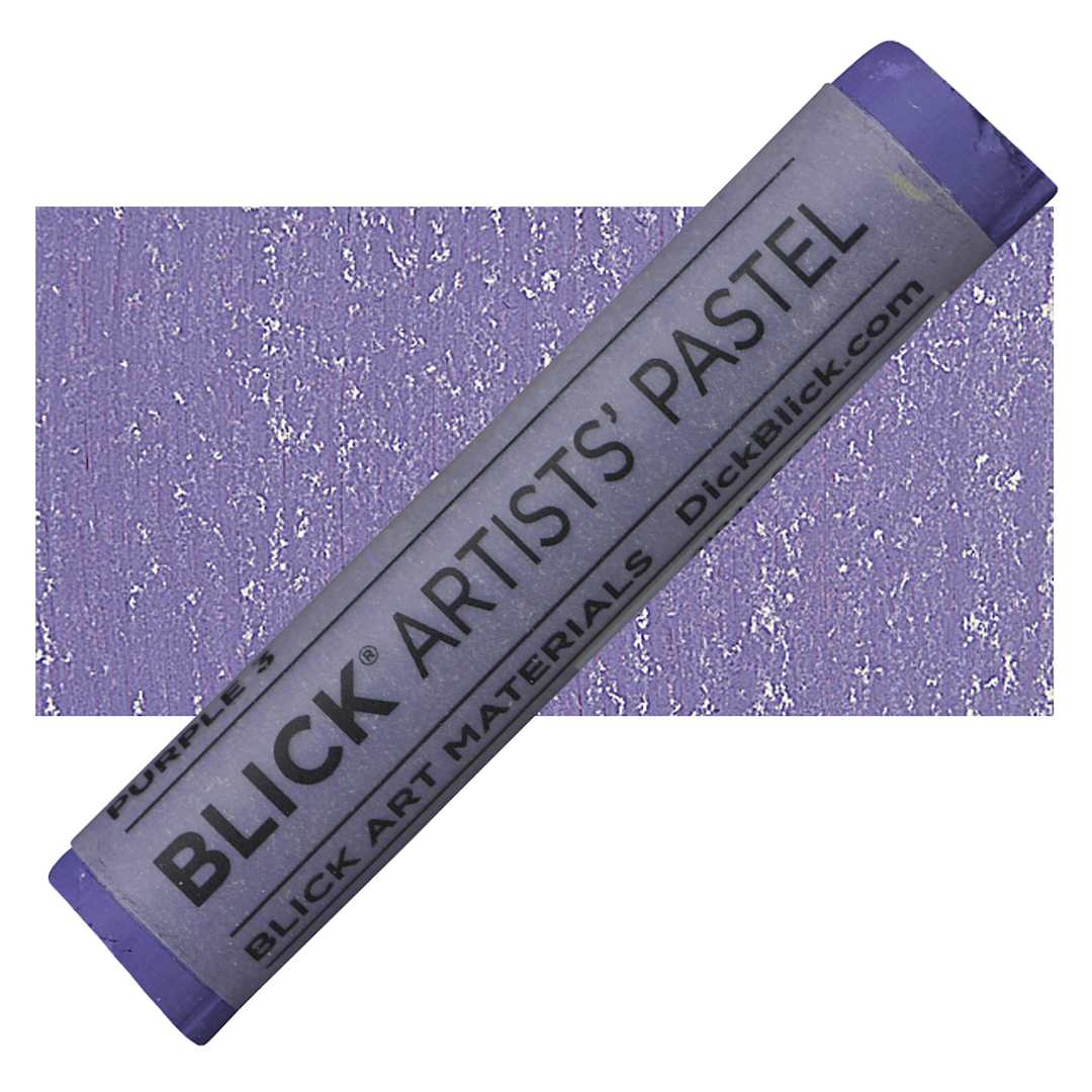 Open in modal - Blick Artists' Soft Pastel - Purple 3 pastel and swatch
