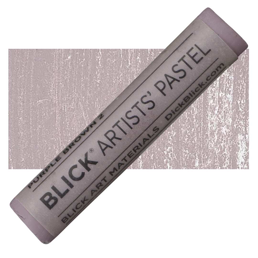 Open in modal - Blick Artists' Soft Pastel - Purple Brown 2 pastel and swatch