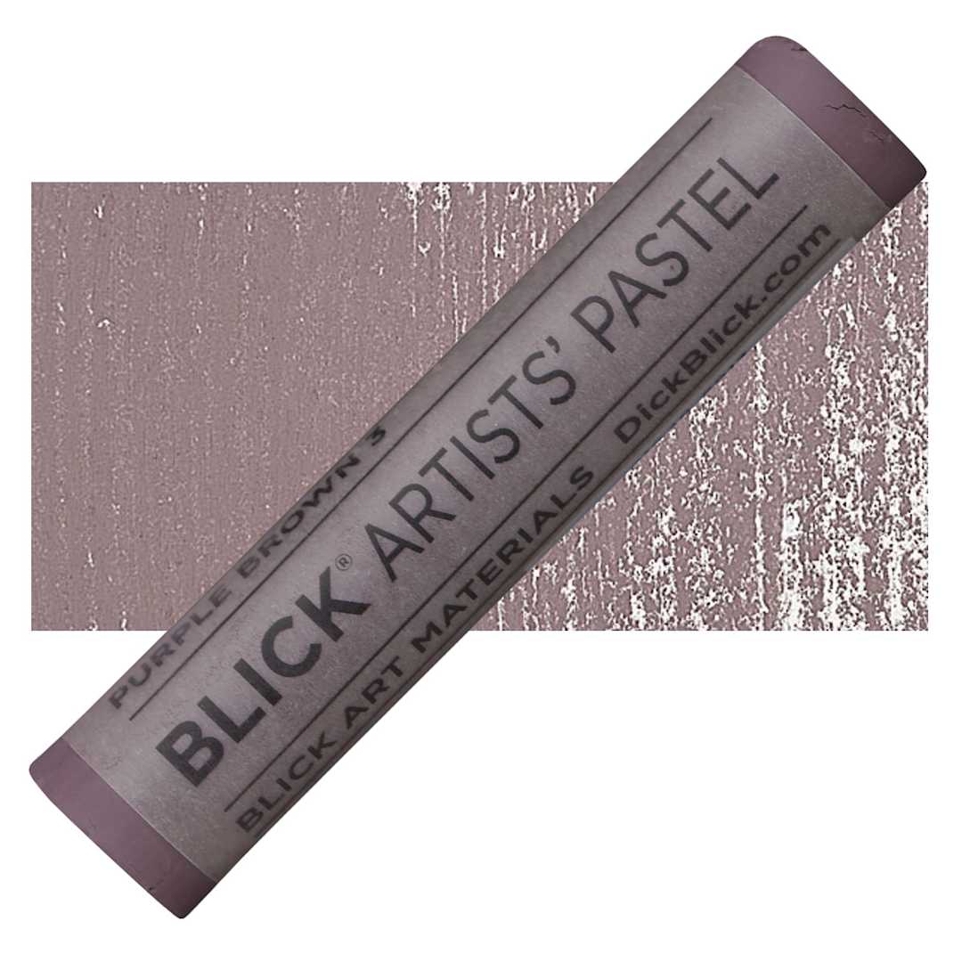 Open in modal - Blick Artists' Soft Pastel - Purple Brown 3 pastel and swatch