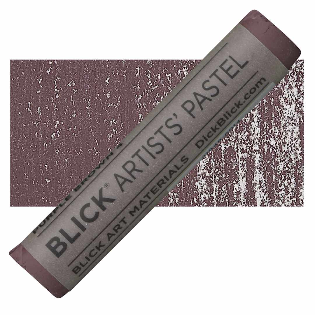 Open in modal - Blick Artists' Soft Pastel - Purple Brown 4 pastel and swatch