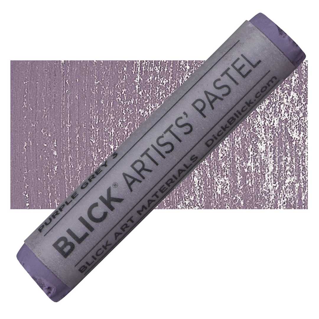 Open in modal - Blick Artists' Soft Pastel - Purple Gray 3 pastel and swatch
