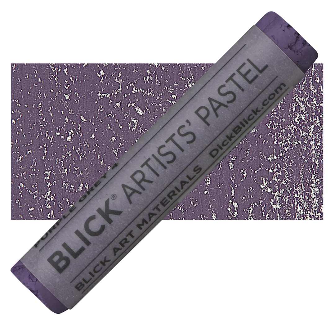 Open in modal - Blick Artists' Soft Pastel - Purple Gray 4 pastel and swatch