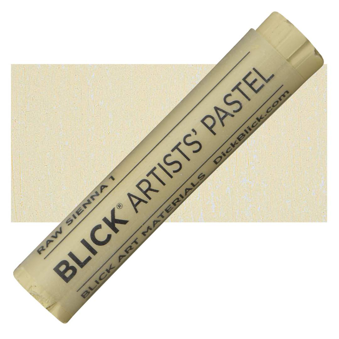 Open in modal - Blick Artists' Soft Pastel - Raw Sienna 1 pastel and swatch