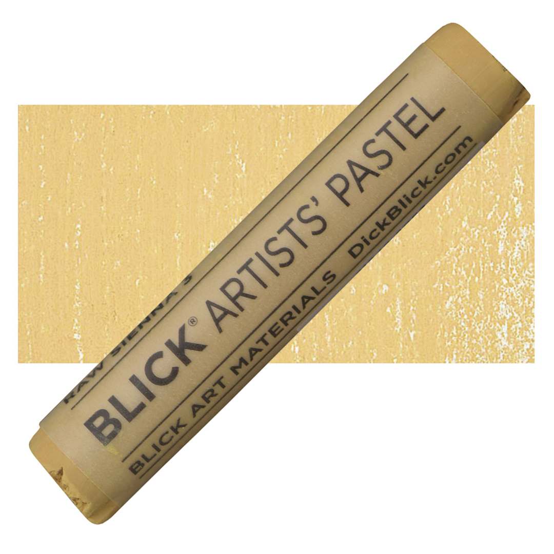 Open in modal - Blick Artists' Soft Pastel - Raw Sienna 3 pastel and swatch