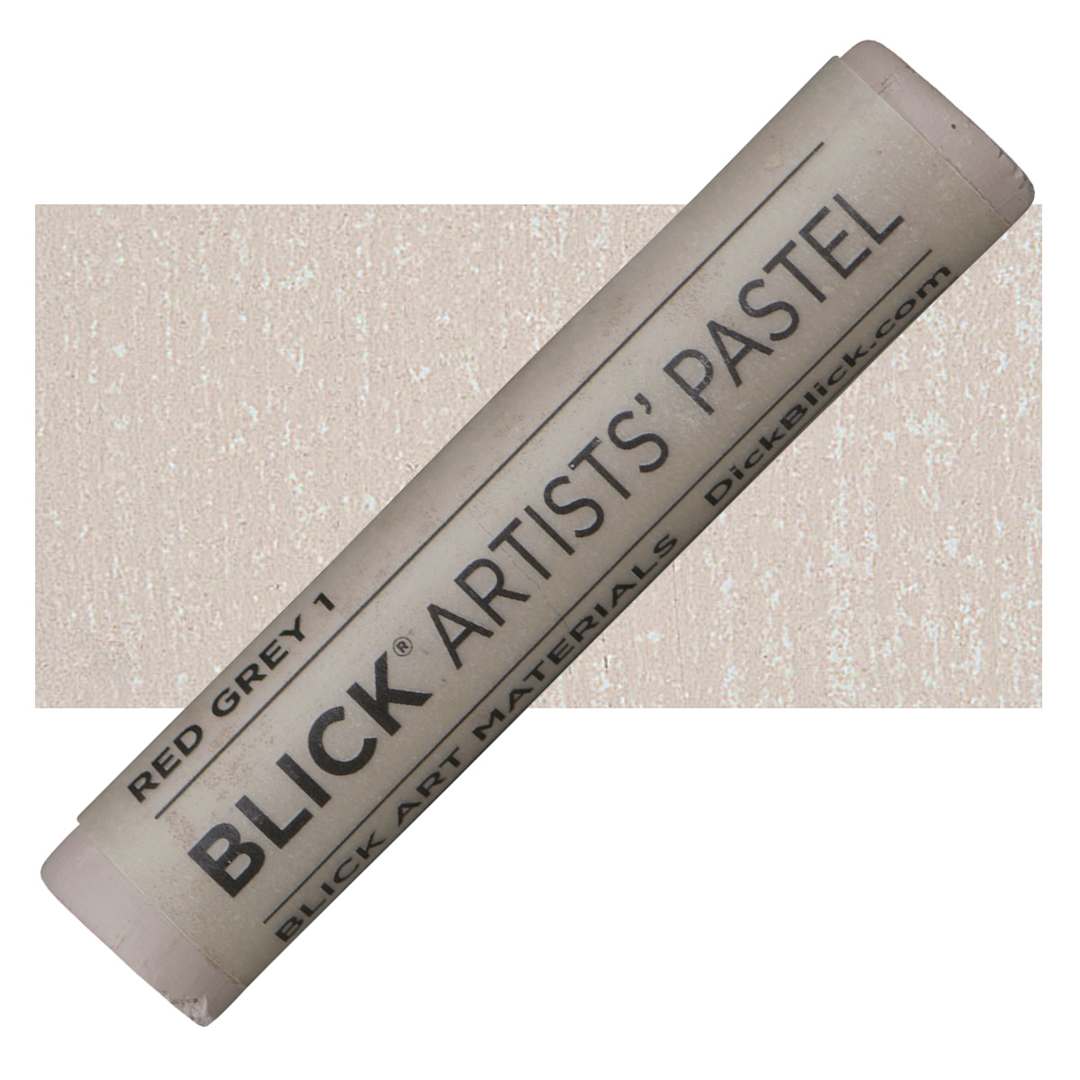 Open in modal - Blick Artists' Soft Pastel - Red Gray 1 pastel and swatch