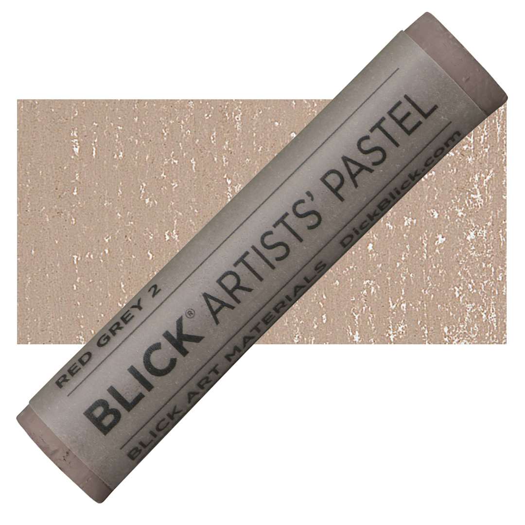 Open in modal - Blick Artists' Soft Pastel - Red Gray 2 pastel and swatch