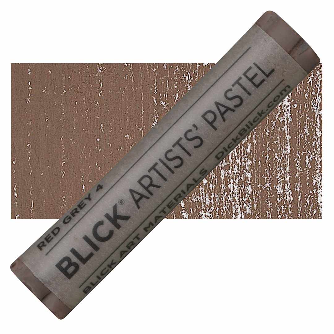 Open in modal - Blick Artists' Soft Pastel - Red Gray 4 pastel and swatch