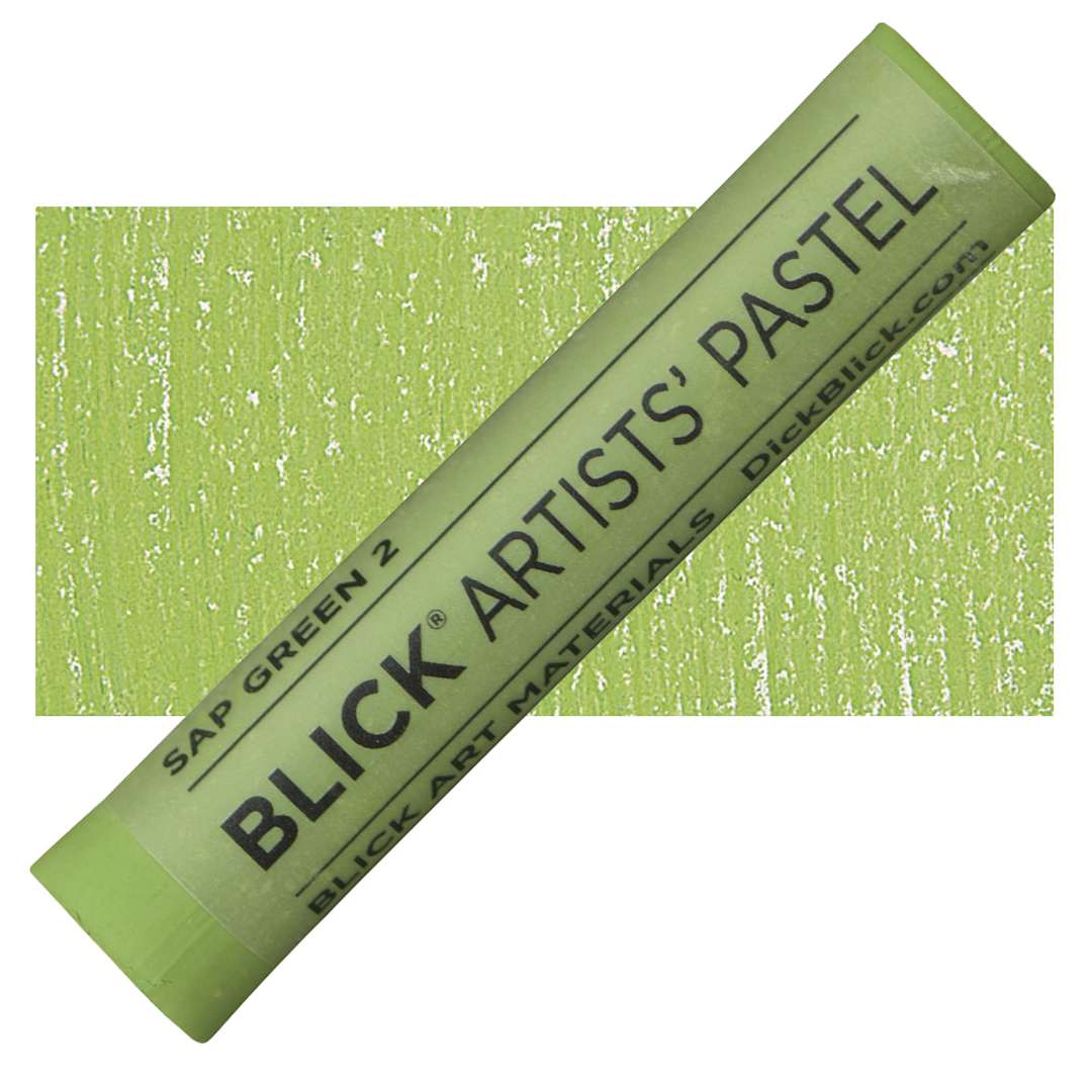 Open in modal - Blick Artists' Soft Pastel - Sap Green 2 pastel and swatch