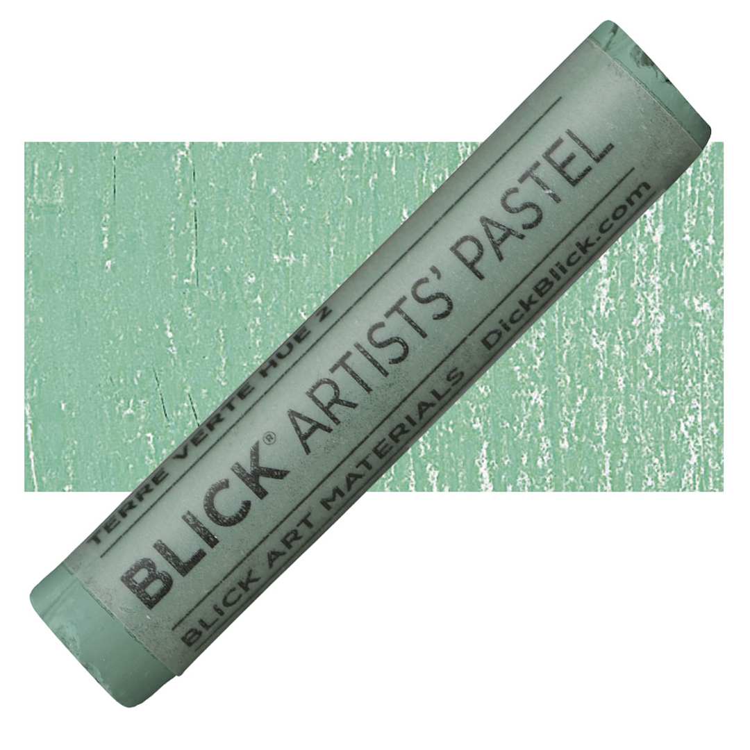 Open in modal - Blick Artists' Soft Pastel - Terre Verte Hue 2 pastel and swatch