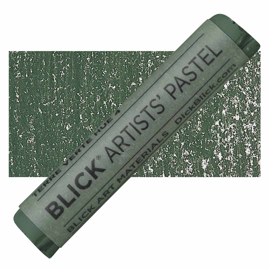 Open in modal - Blick Artists' Soft Pastel - Terre Verte Hue 4 pastel and swatch