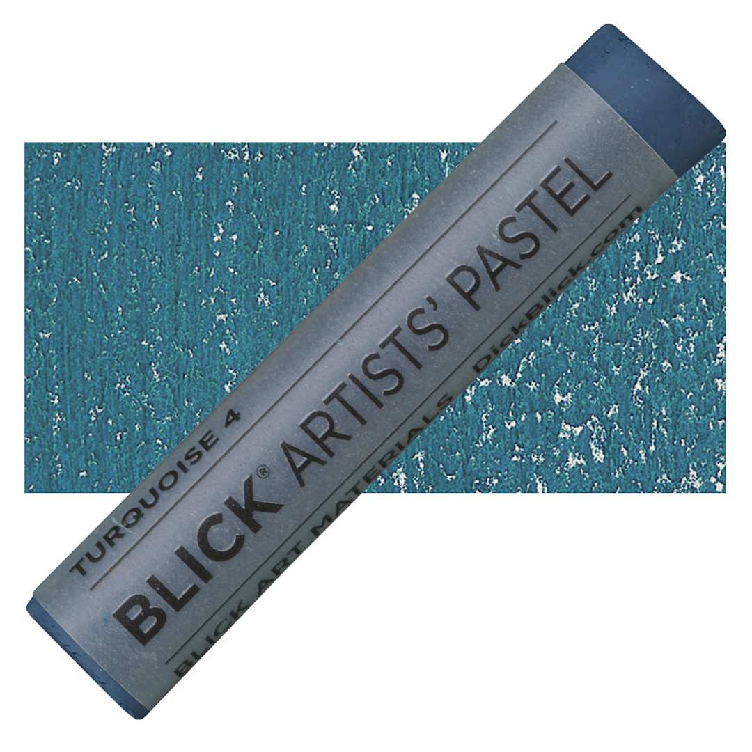 Open in modal - Blick Artists' Soft Pastel - Turquoise 4 pastel and swatch