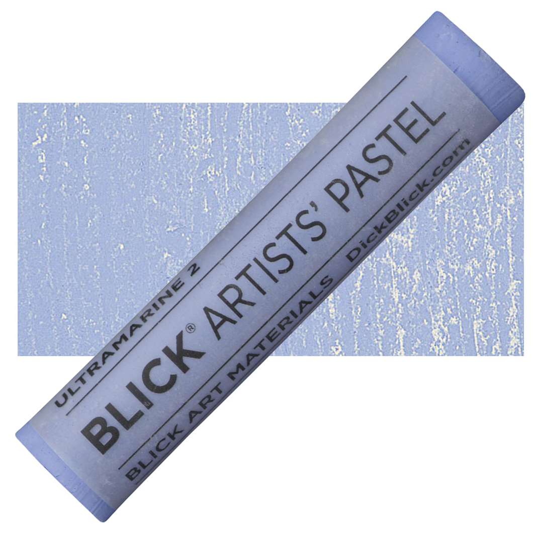 Open in modal - Blick Artists' Soft Pastel - Ultramarine 2 pastel and swatch