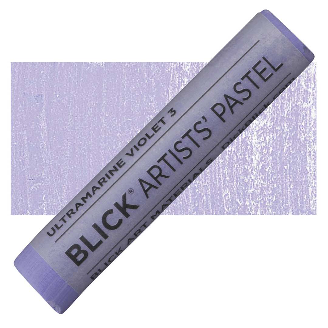Open in modal - Blick Artists' Soft Pastel - Ultramarine Violet 3 pastel and swatch