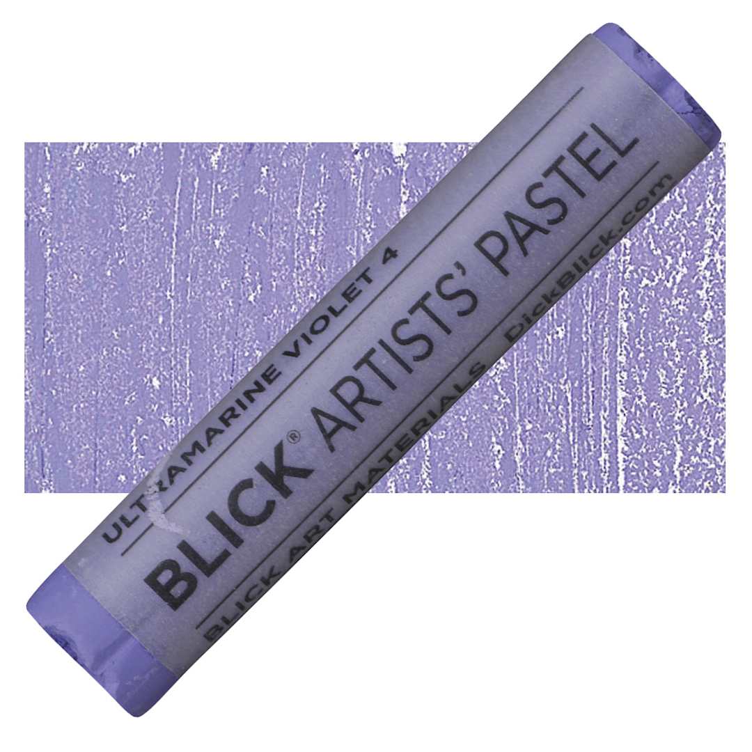 Open in modal - Blick Artists' Soft Pastel - Ultramarine Violet 4 pastel and swatch