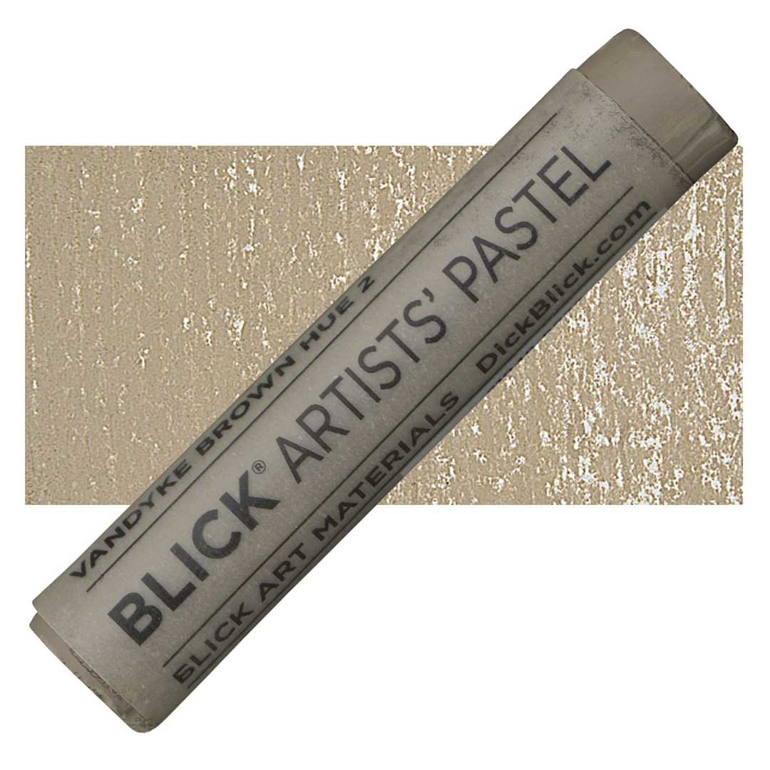 Open in modal - Blick Artists' Soft Pastel - Vandyke Brown Hue 2 pastel and swatch