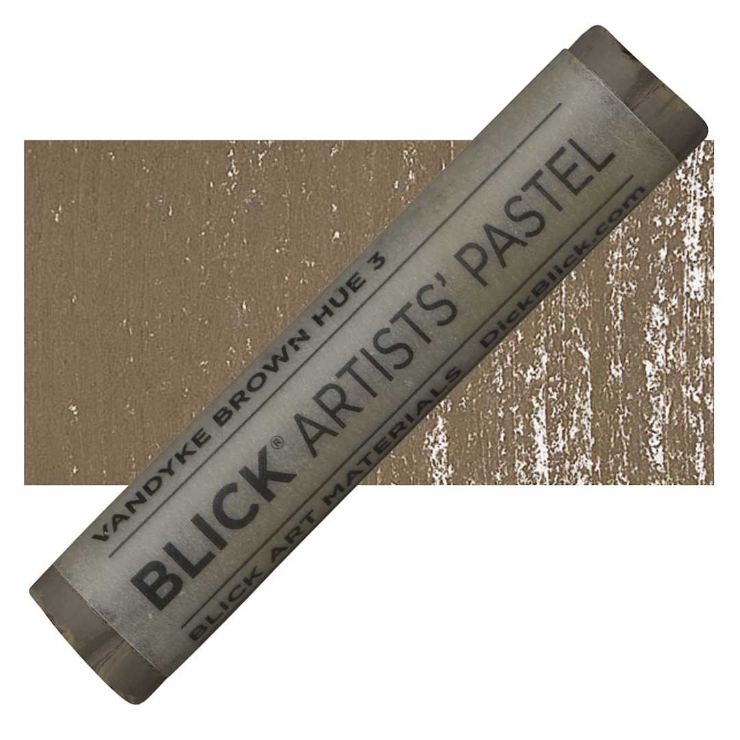 Open in modal - Blick Artists' Soft Pastel - Vandyke Brown Hue 3 pastel and swatch