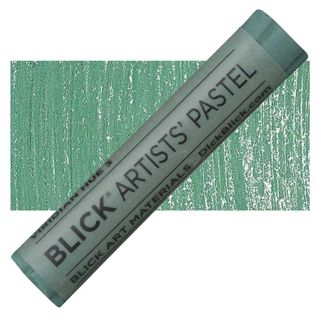Open in modal - Blick Artists' Soft Pastel - Viridian Hue 3 pastel and swatch