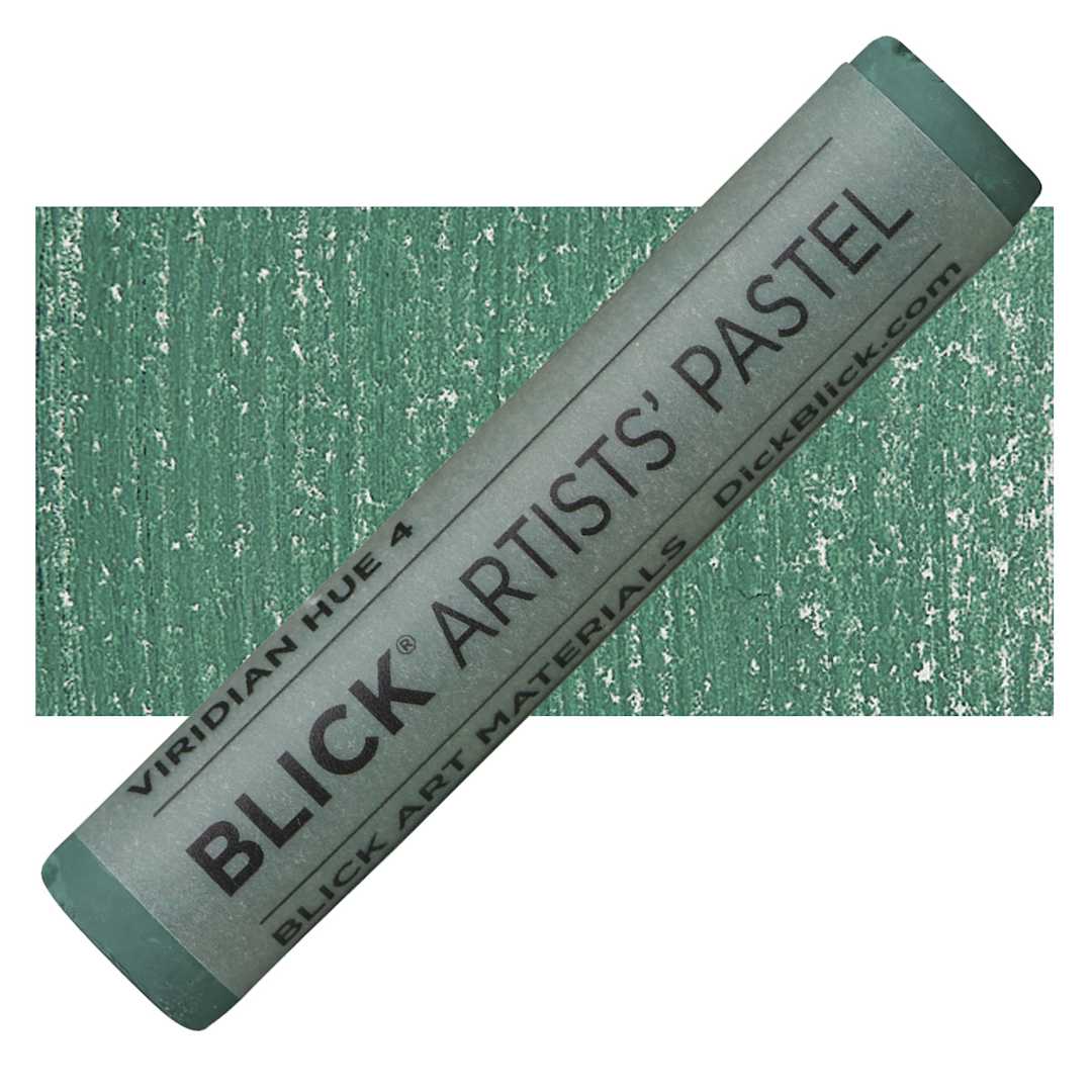 Open in modal - Blick Artists' Soft Pastel - Viridian Hue 4 pastel and swatch