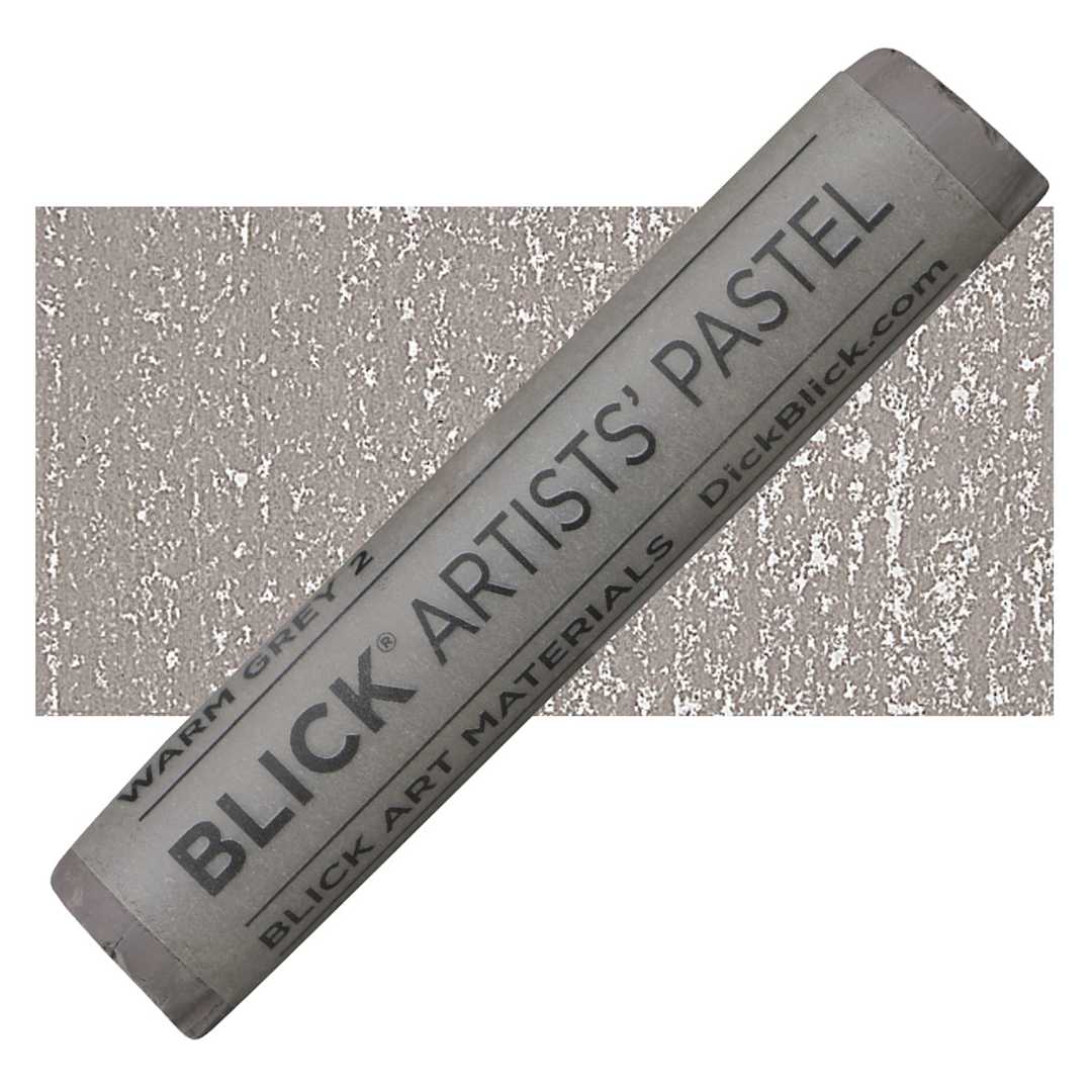 Open in modal - Blick Artists' Soft Pastel - Warm Gray 2 pastel and swatch