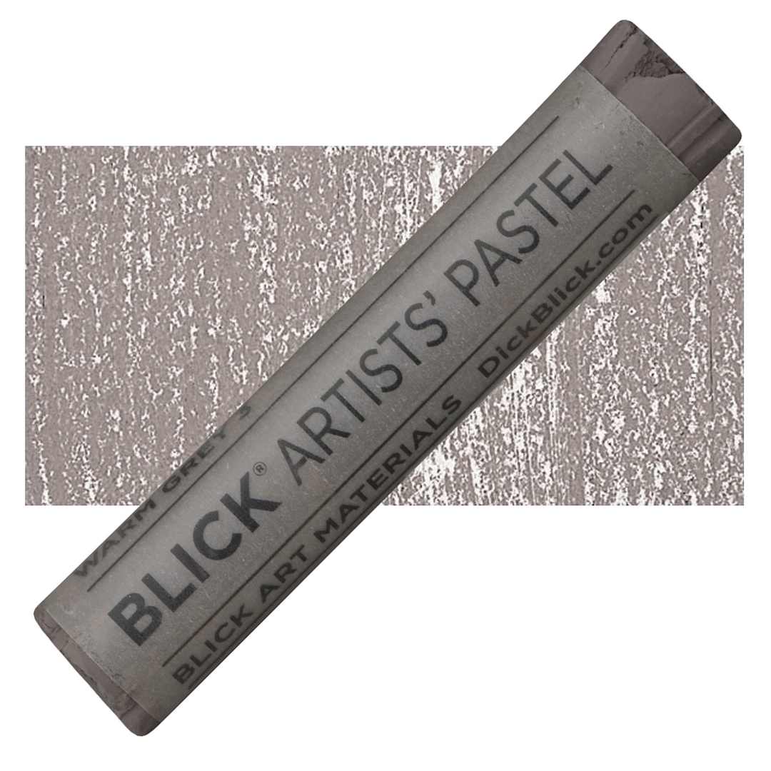 Open in modal - Blick Artists' Soft Pastel - Warm Gray 3 pastel and swatch