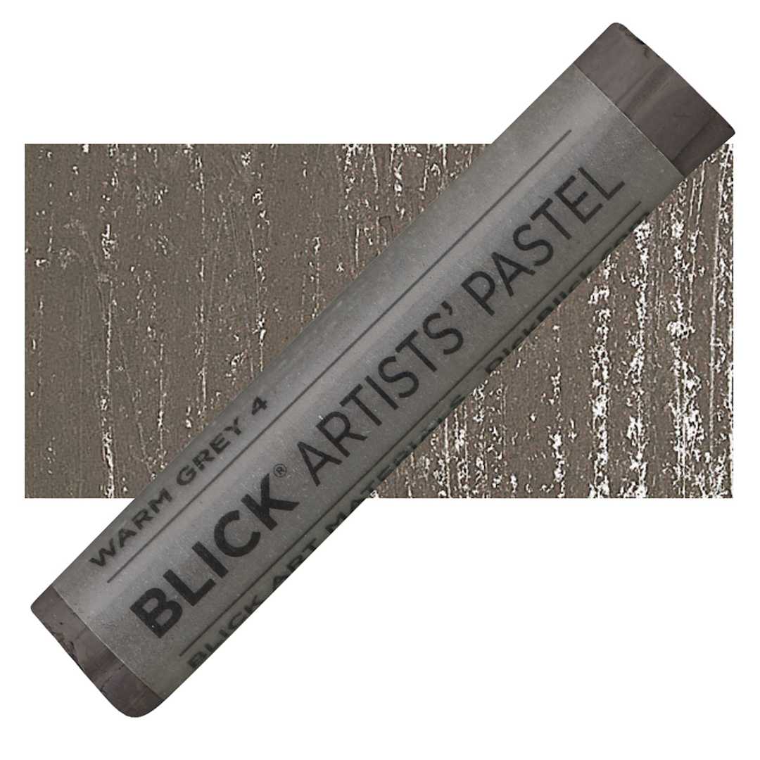 Open in modal - Blick Artists' Soft Pastel - Warm Gray 4 pastel and swatch
