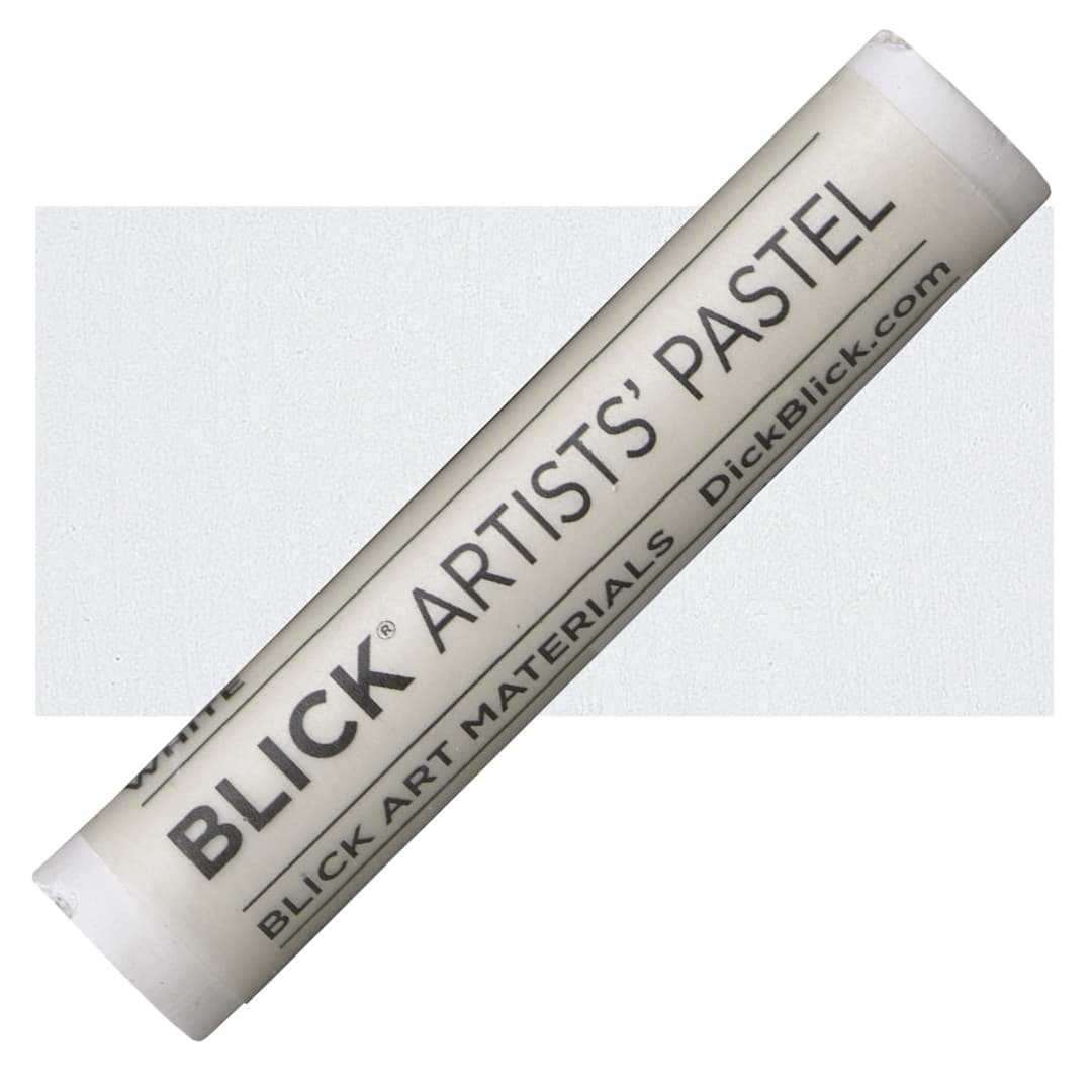 Open in modal - Blick Artists' Soft Pastel - White pastel and swatch