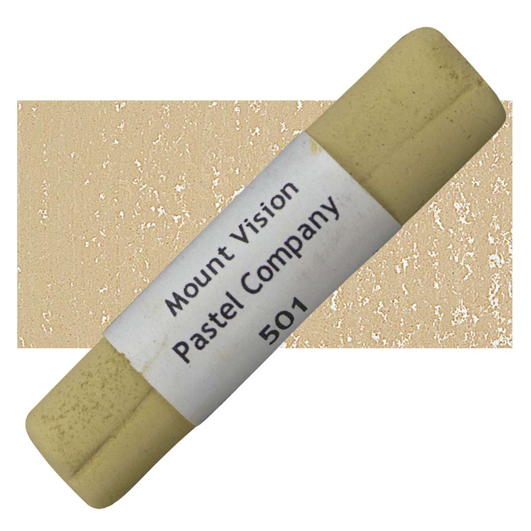 Open in modal - Mount Vision Handmade Pastel - Cool Tan (Green) 501 pastel and swatch