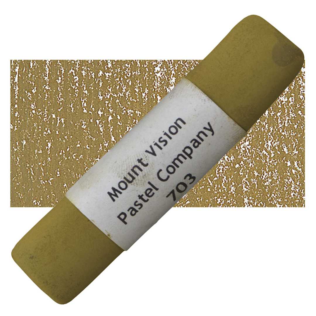 Open in modal - Mount Vision Handmade Pastel - Dark Earth Green 703 pastel and swatch