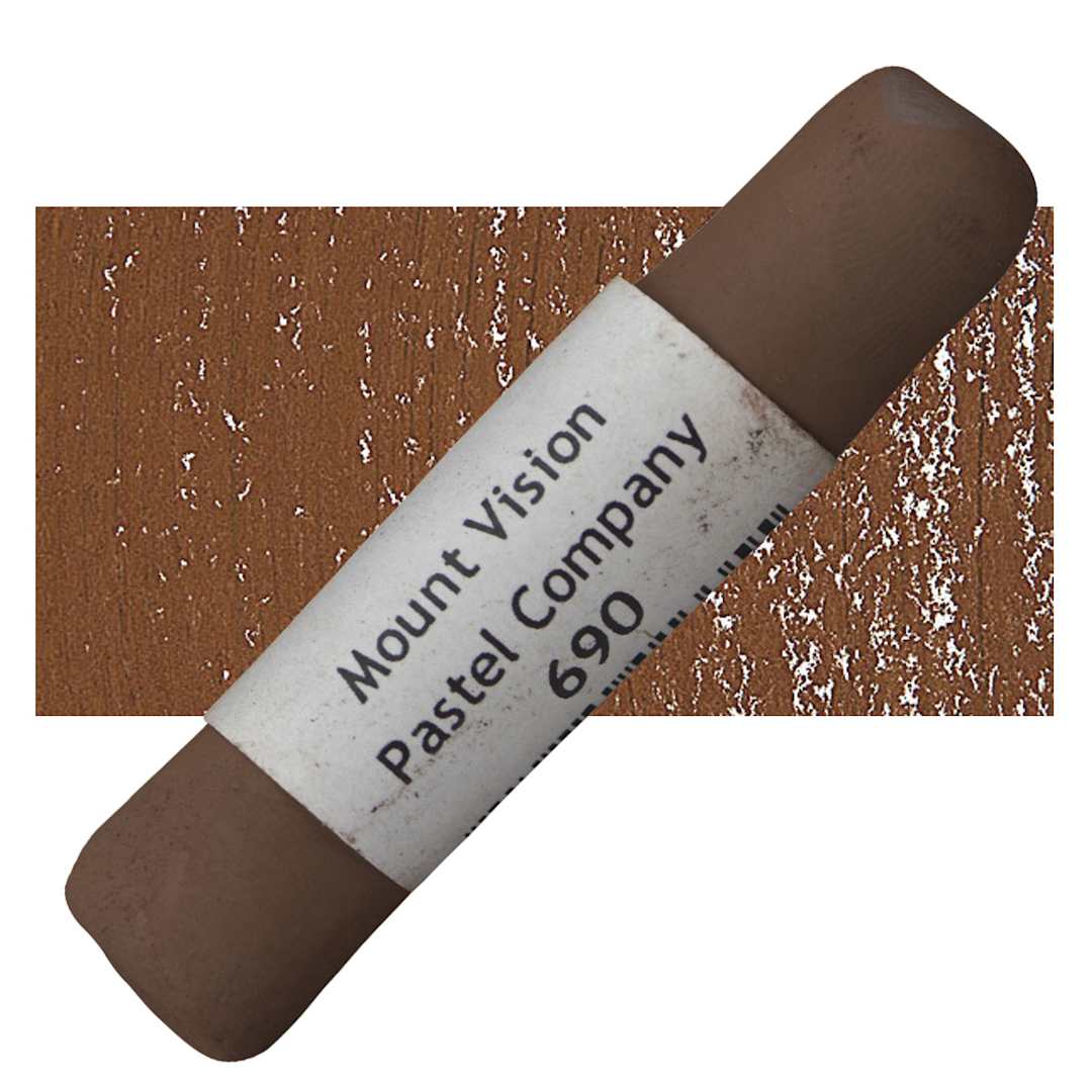 Open in modal - Mount Vision Handmade Pastel - Dark Red Brown 690 pastel and swatch