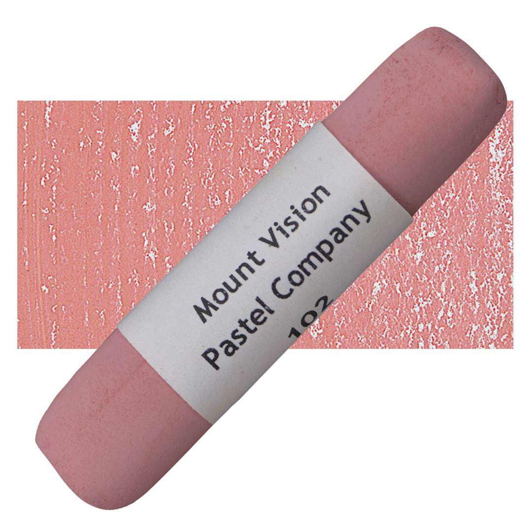 Open in modal - Mount Vision Handmade Pastel - Reddish Coral 102 pastel and swatch