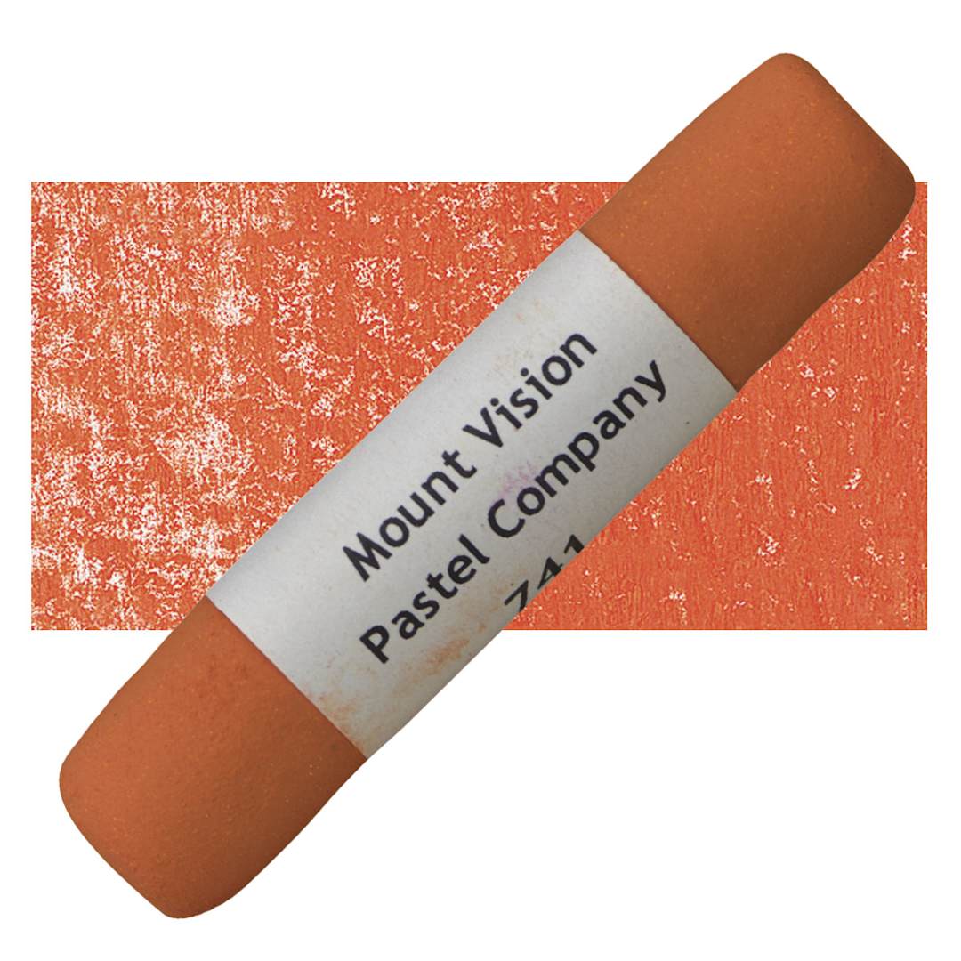 Open in modal - Mount Vision Handmade Pastel - Tropical Red Yellow 741 pastel and swatch