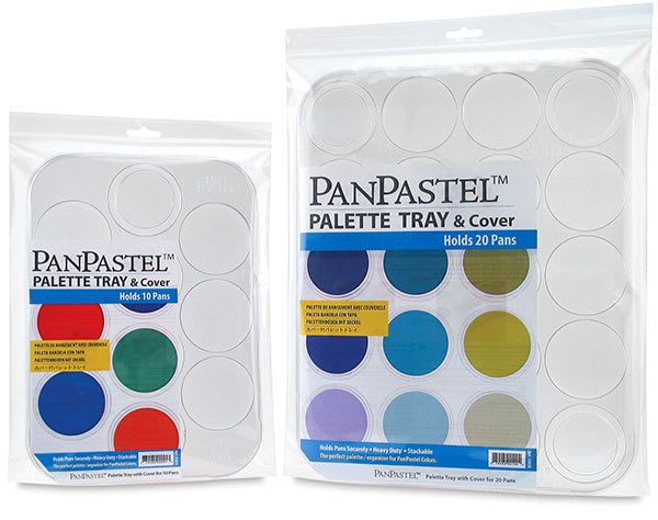 Open in modal - PanPastel Palette Trays - Front view of 10 and 20 piece Tray packages