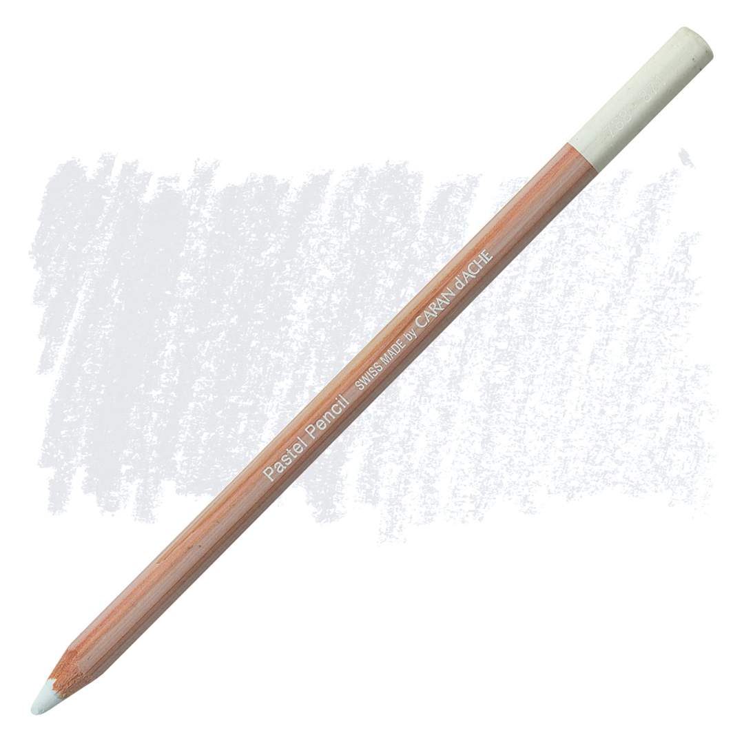 Open in modal - Caran d'Ache Pastel Pencil - Azurite White pencil and swatch