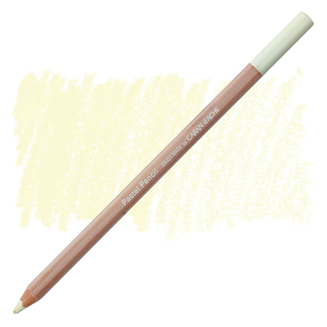 Open in modal - Caran d'Ache Pastel Pencil - Bismuth White pencil and swatch