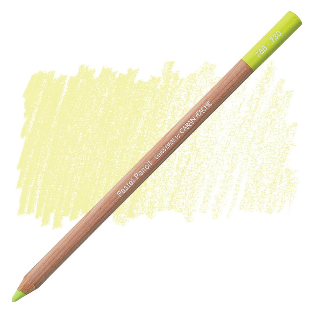 Open in modal - Caran d'Ache Pastel Pencil - Chinese Green pencil and swatch