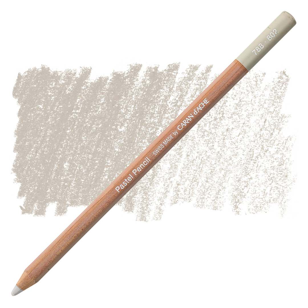 Open in modal - Caran d'Ache Pastel Pencil - French Gray 10 pencil and swatch