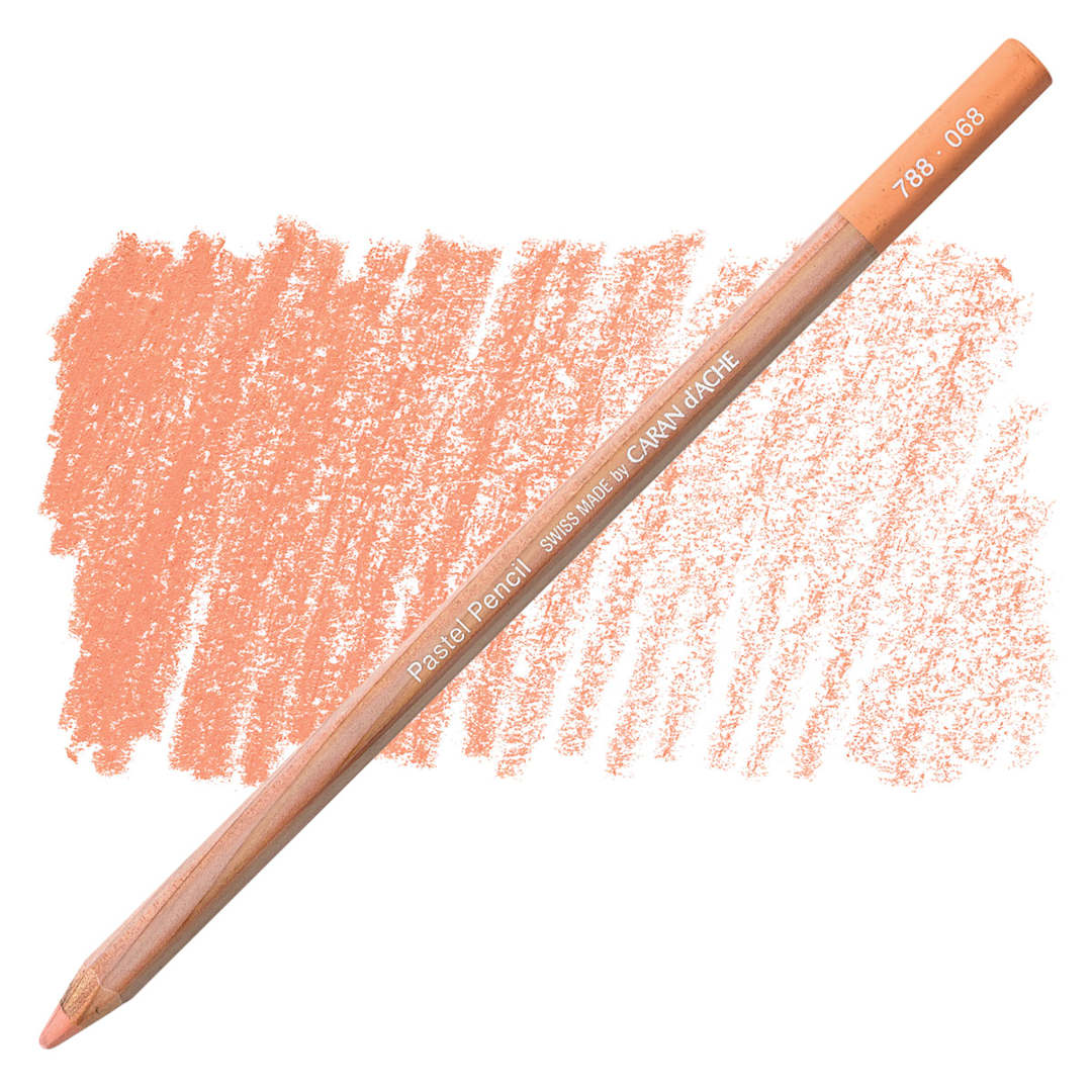 Open in modal - Caran d'Ache Pastel Pencil - Herculanum Red pencil and swatch
