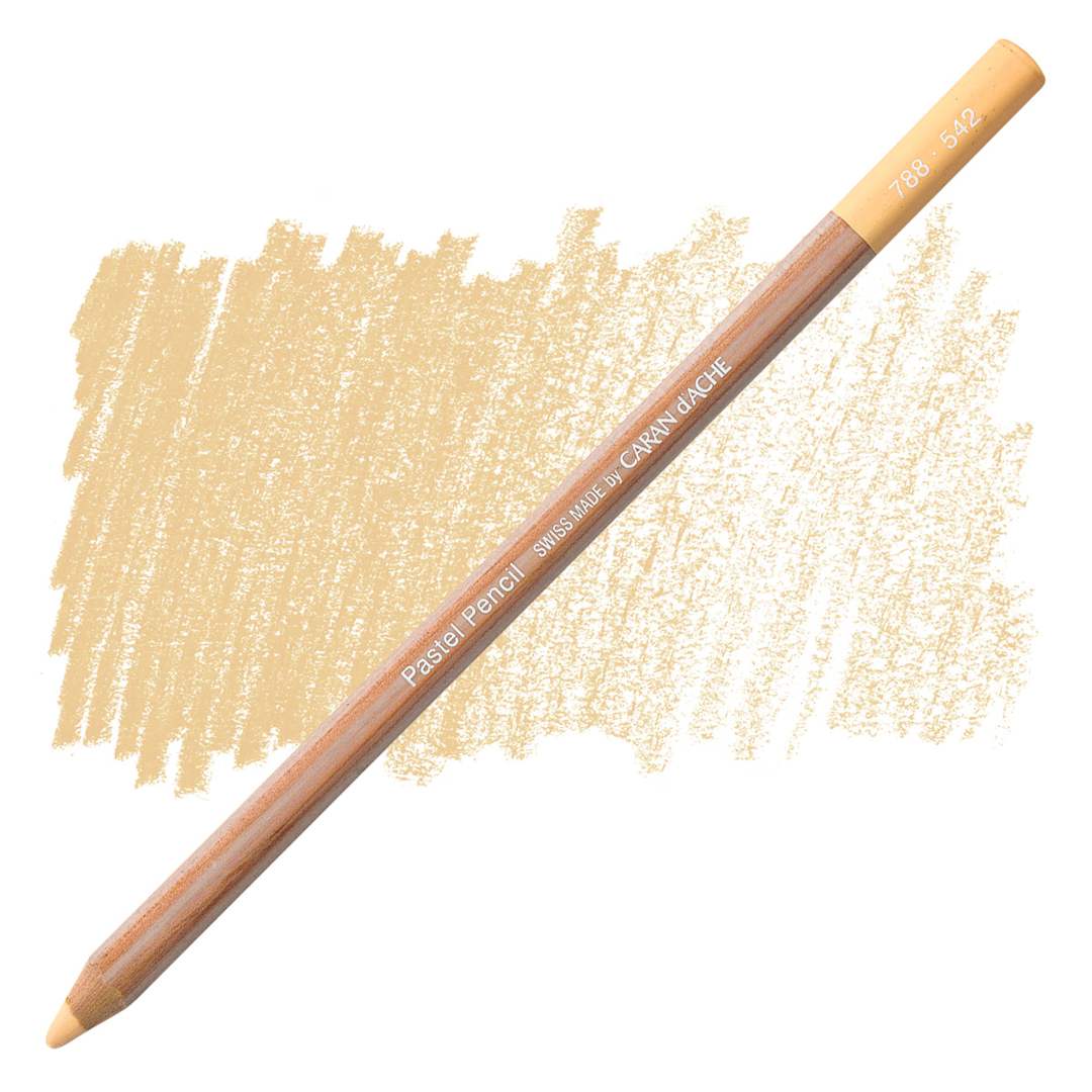 Open in modal - Caran d'Ache Pastel Pencil - Butternut pencil and swatch