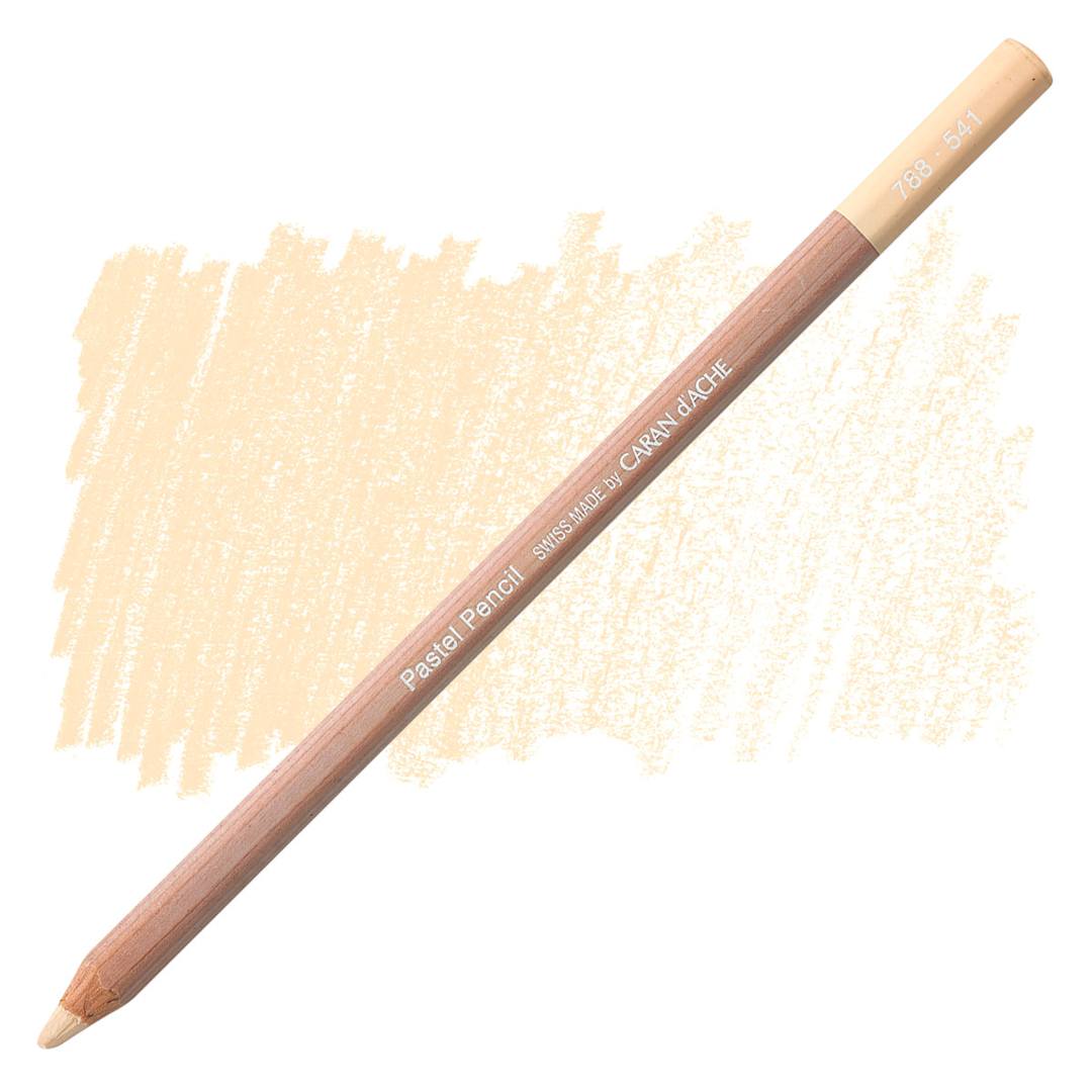 Open in modal - Caran d'Ache Pastel Pencil - Egg Shell pencil and swatch