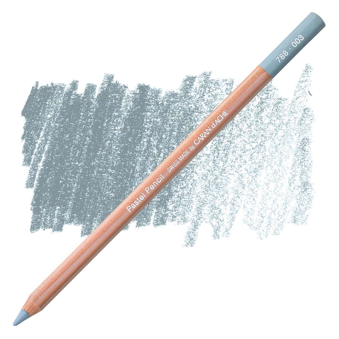 Open in modal - Caran d'Ache Pastel Pencil - Light Gray pencil and swatch