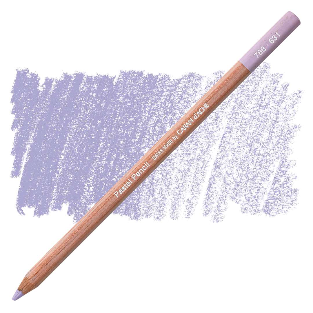 Open in modal - Caran d'Ache Pastel Pencil - Light Ultramarine Violet pencil and swatch