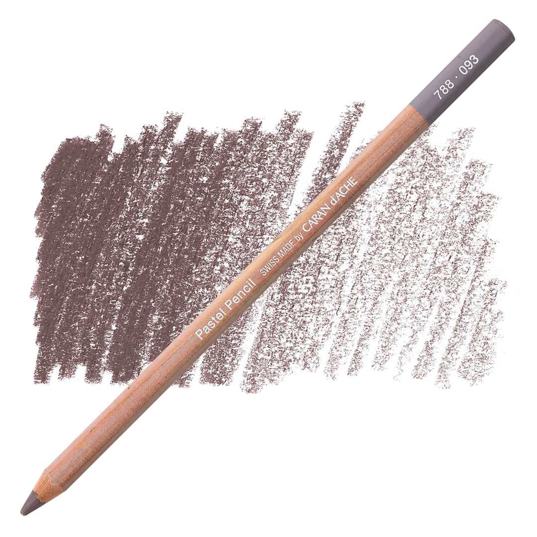 Open in modal - Caran d'Ache Pastel Pencil - Violet Gray pencil and swatch
