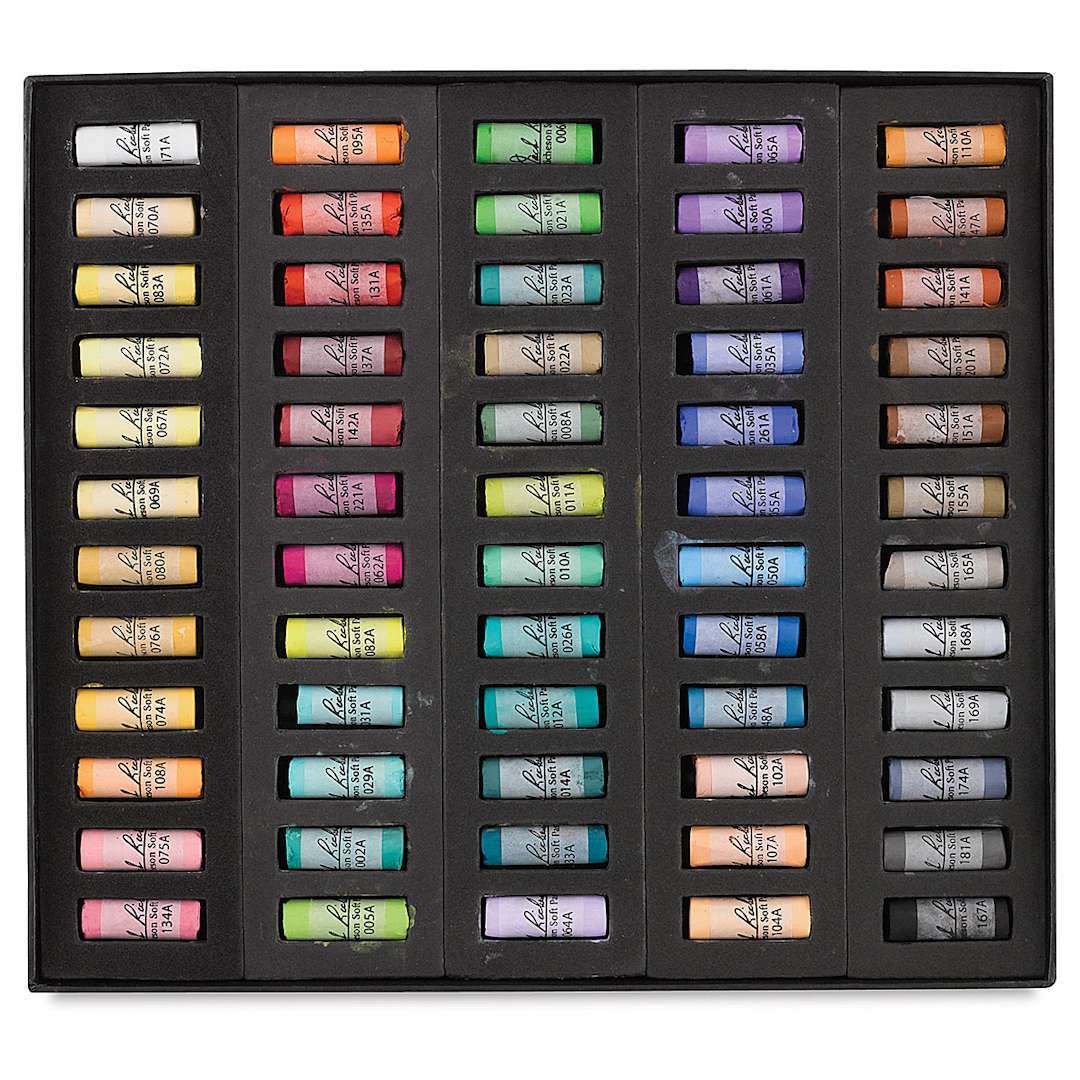 Open in modal - Richeson Half-Size Medium-Soft Pastel Set - Assorted Colors, Set of 60 (contents)